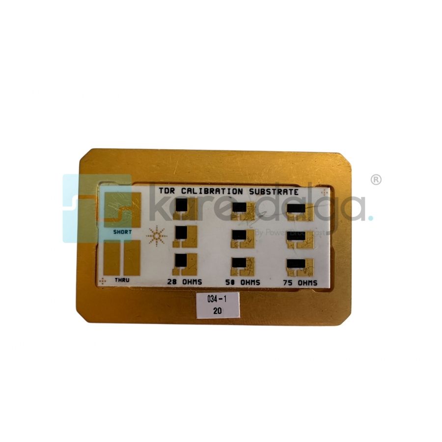 TDR Kalibrasyon Substratı – Short / Thru / 28Ω / 50Ω / 75Ω – Agilent Uyumlu