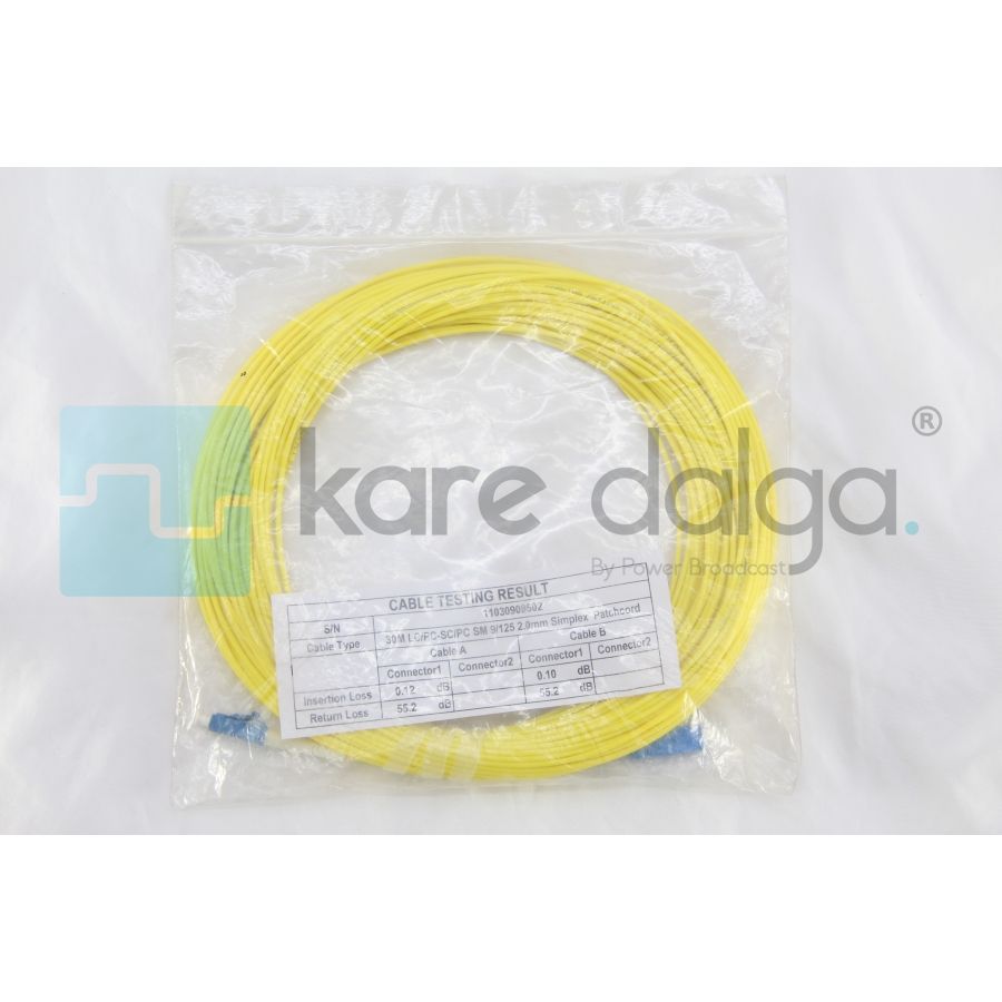 Corning LC/PC-SC/PC Simplex 30 Metre Fiber Patch Kablo