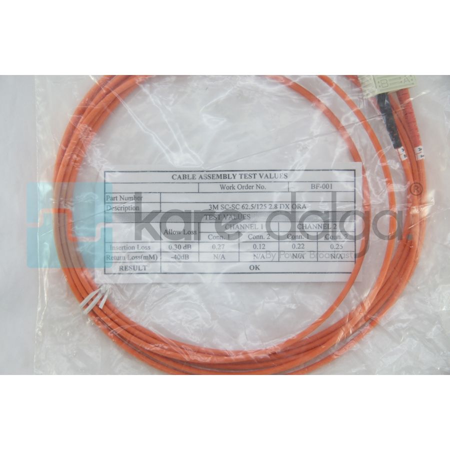 SC-SC Duplex 3 Metre Fiber Patch Kablo