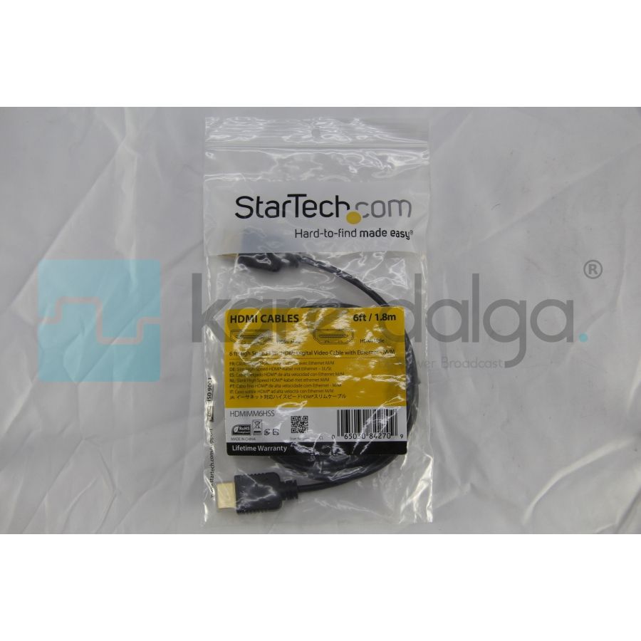 StarTech HDMIMM6HSS 1.8 Metre High Speed Slim HDMI Kablo