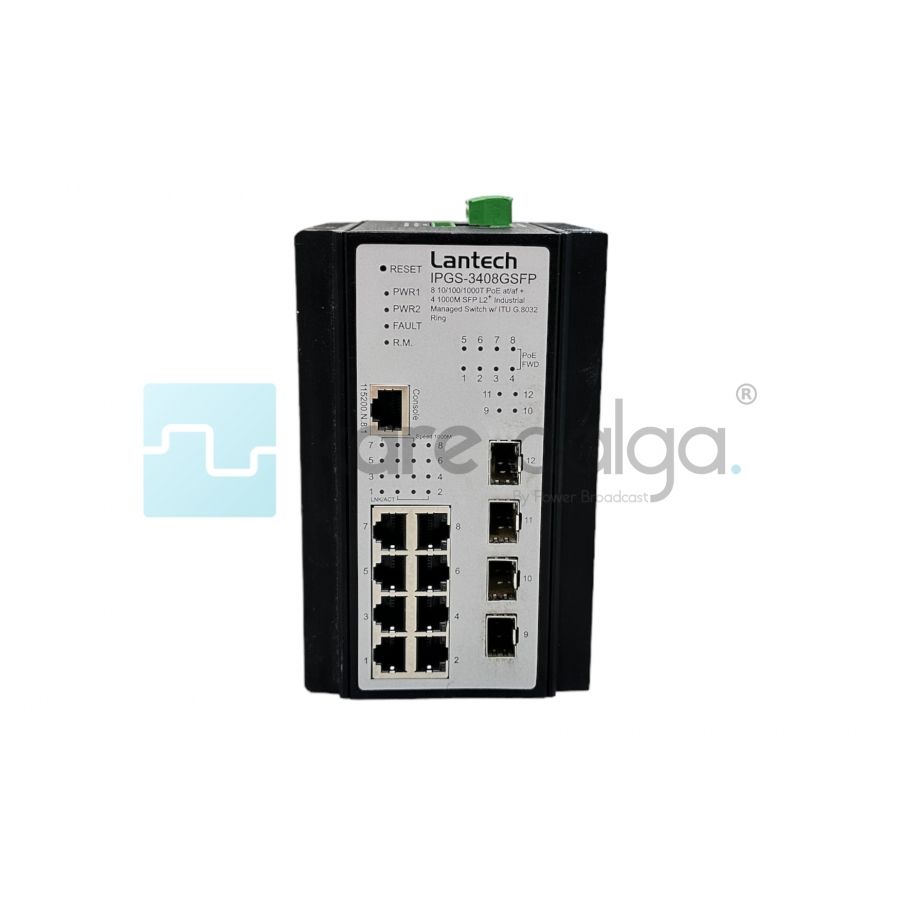 Lantech IPGS-3408GSFP Endüstriyel Yönetimli Switch