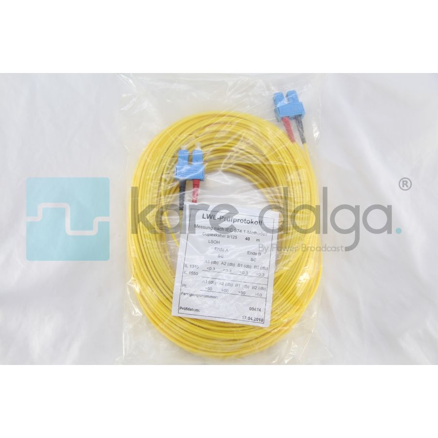 Netoptic SC-SC Duplexkabel 9/125 40 Metre Fiber Patch Kablo