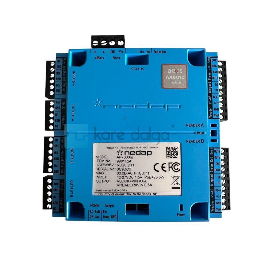 Nedap AEOS Mavi Kapı Kontrol Modülü AP7803