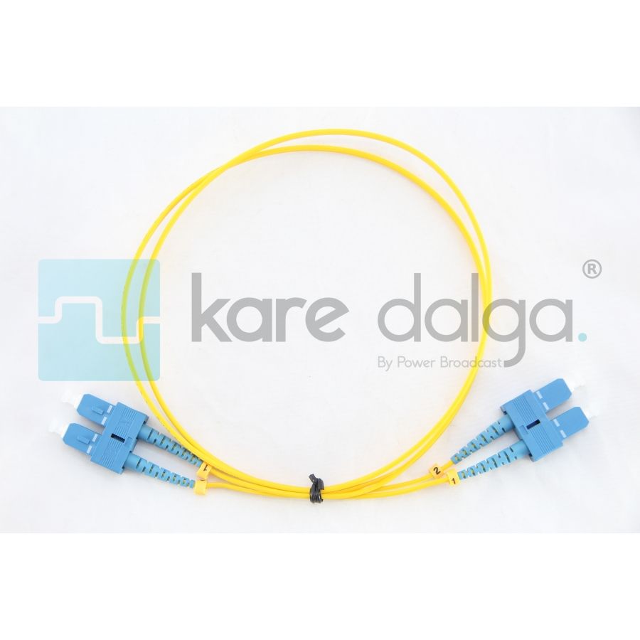 SC/UPC-SC/UPC Duplex 1 Metre Fiber Patch Kablo