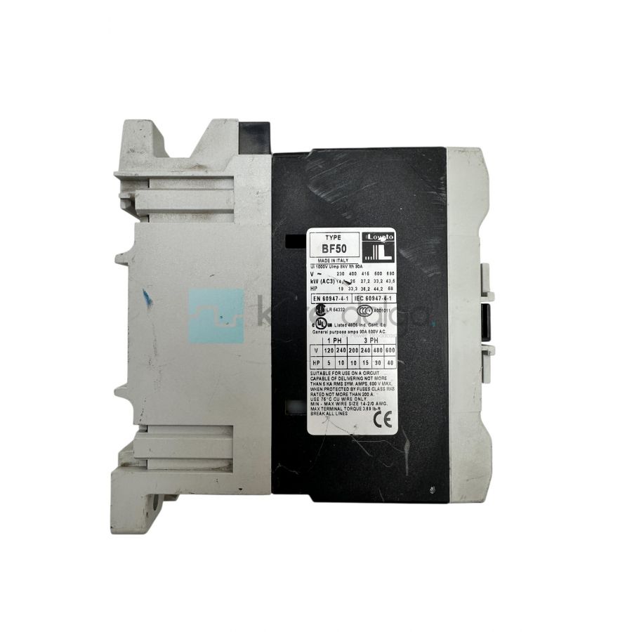 Lovato BF50 00 3 Kutuplu AC Kontaktör - 50A, 24VAC