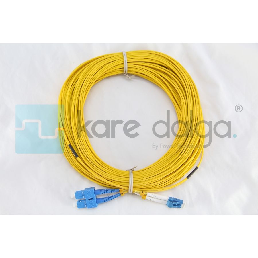 OJC Fiber Optic SC/UPC-LC/UPC Duplex 30 Metre Fiber Patch Kablo