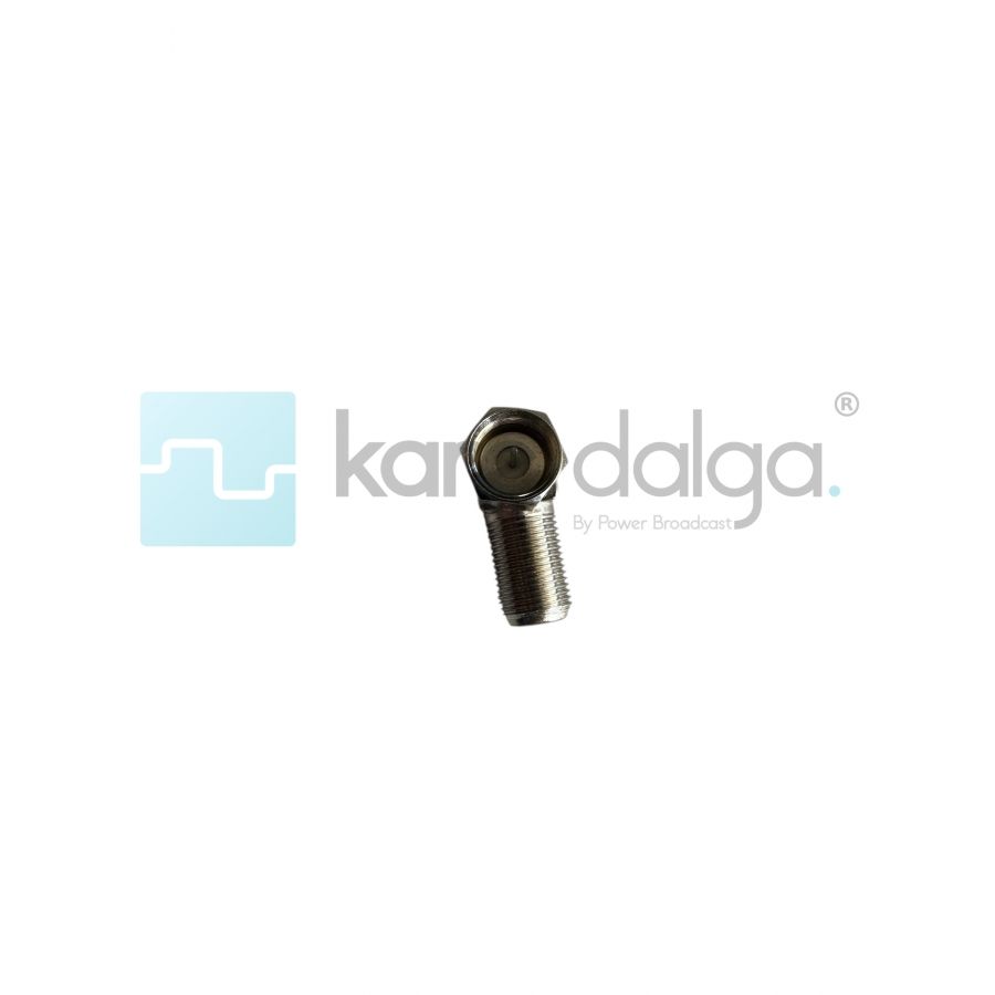 L Tip Metal F Konnektör – 90° Açılı Uydu LNB Bağlantı Parçası (Vidalı Tip)