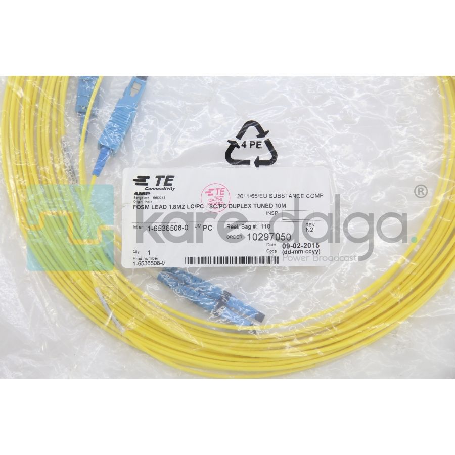 TE Connectivity LC/PC-SC/PC Duplex 10 Metre Fiber Patch Kablo