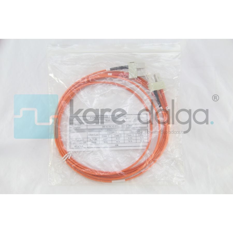 SC-SC Duplex 3 Metre Fiber Patch Kablo